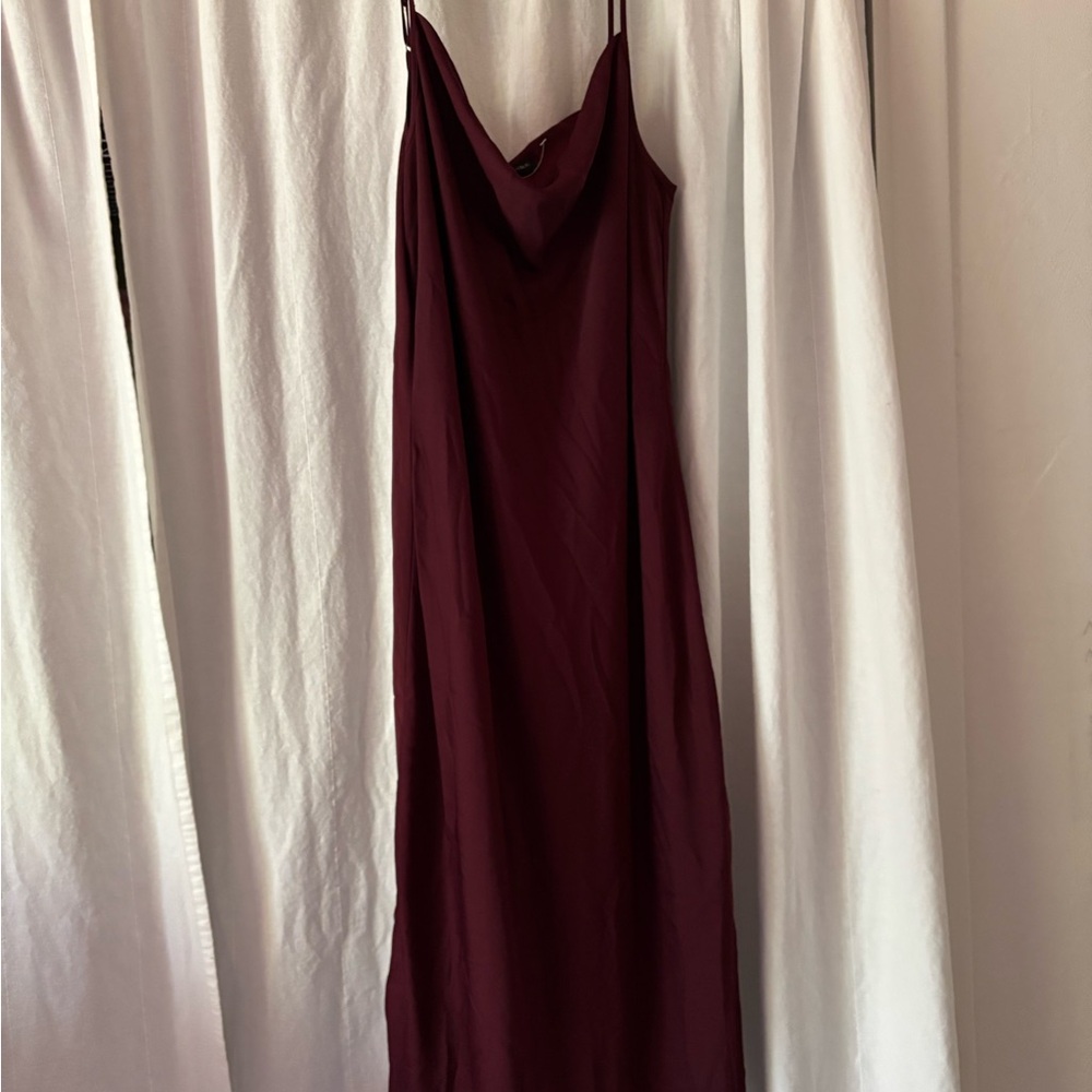 Elegant Burgundy Slip Dress